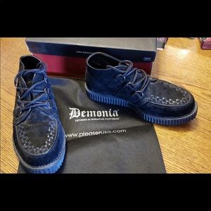 Demonia Goth Vegan Suede Shoes